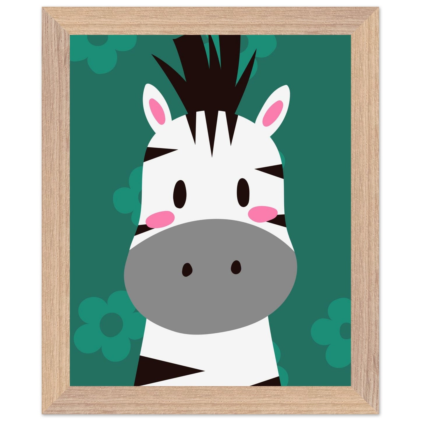 Personalized Zebra Wall Art Jungle Nursery Print - Rampage Design Studio