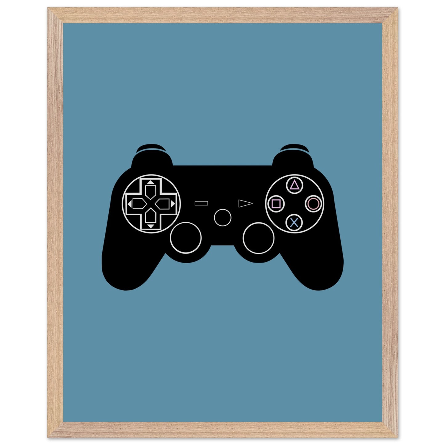 PS3 Wall Art, Game Controller Framed Poster, Gift for Gamers, Boys Room Decor, Teen Room Decor, Video Game Art, Video Game Print - Rampage Design Studio