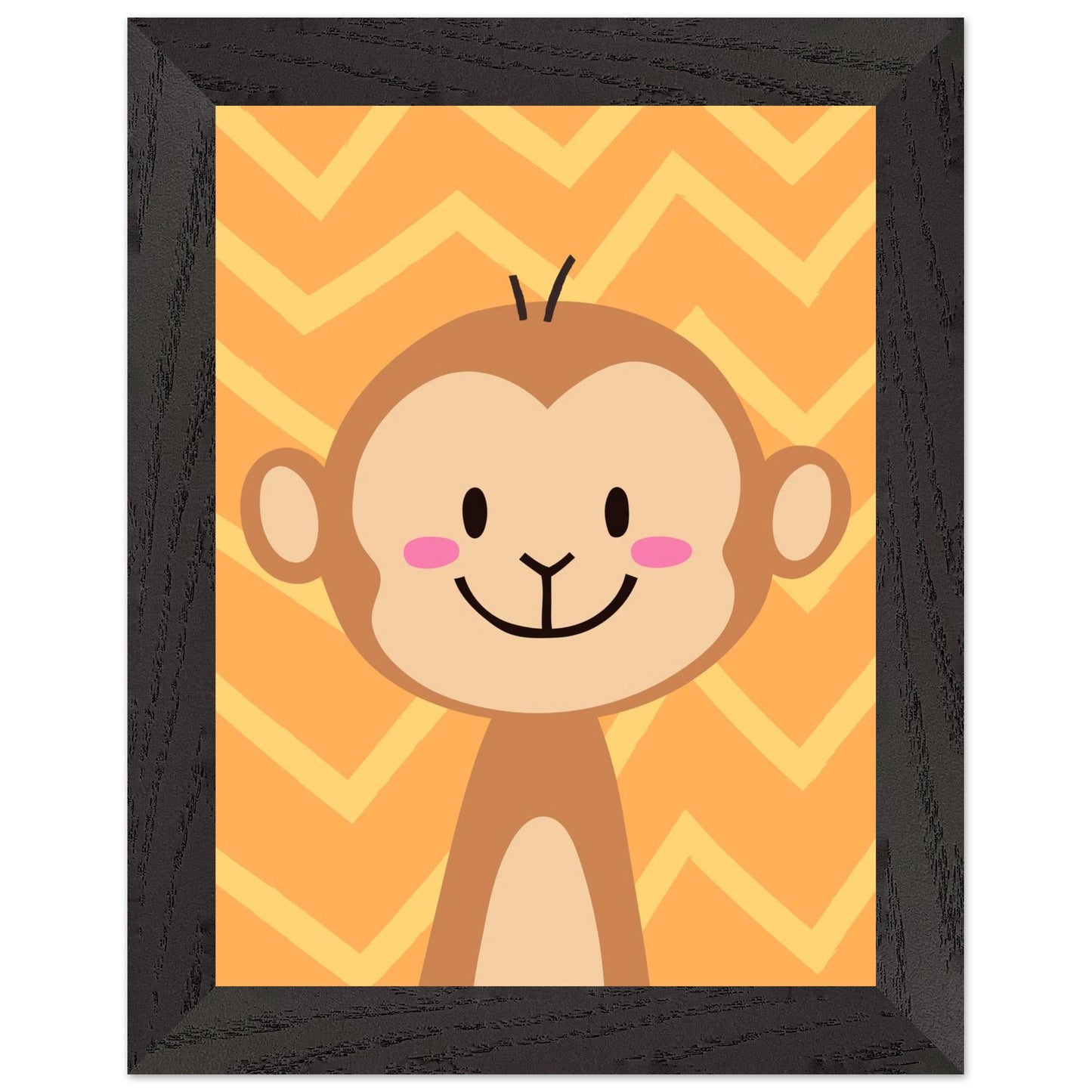Personalized Kids Room Art Playful Nursery Decor Cute Monkey Print - Rampage Design Studio