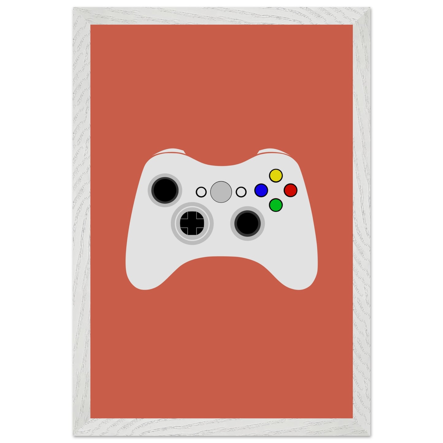 Gaming Controller Framed Poster, Gift for Gamers, Boys Room Decor, Teen Room Decor, XBOX 360 Wall Art, Video Game Art, Video Game Controllers Print - Rampage Design Studio