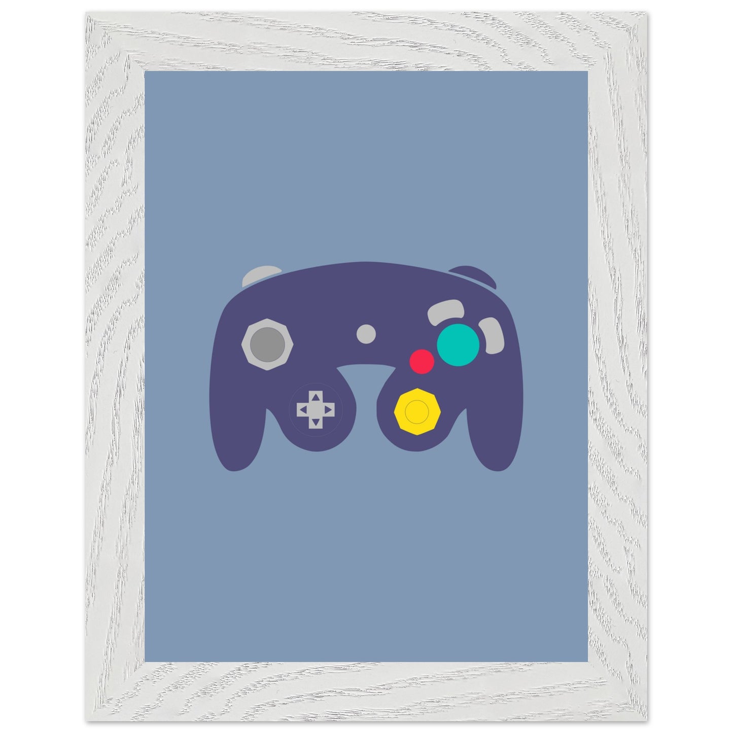 Nintendo Gamecube Wall Art, Game Controller Framed Poster, Gift for Gamers, Boys Room Decor, Teen Room Decor, Video Game Art, Video Game Print - Rampage Design Studio