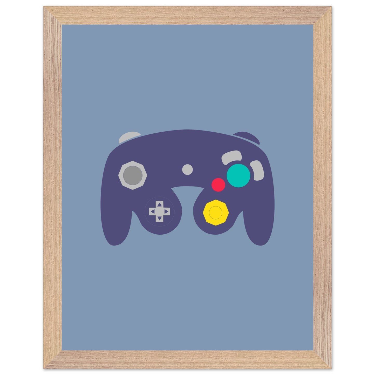 Nintendo Gamecube Wall Art, Game Controller Framed Poster, Gift for Gamers, Boys Room Decor, Teen Room Decor, Video Game Art, Video Game Print - Rampage Design Studio