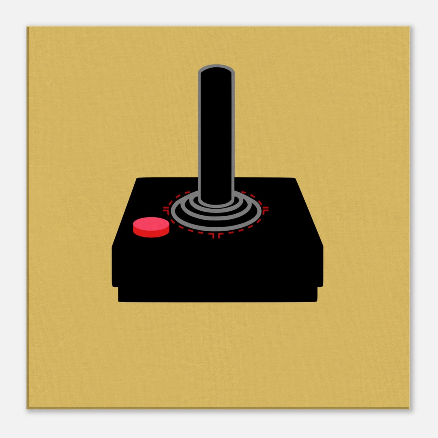 Retro Joystick Canvas Print, Minimalist Gamer Art, Classic Gaming Decor, Atari Joystick Print, Retro Gaming Art - Rampage Design Studio