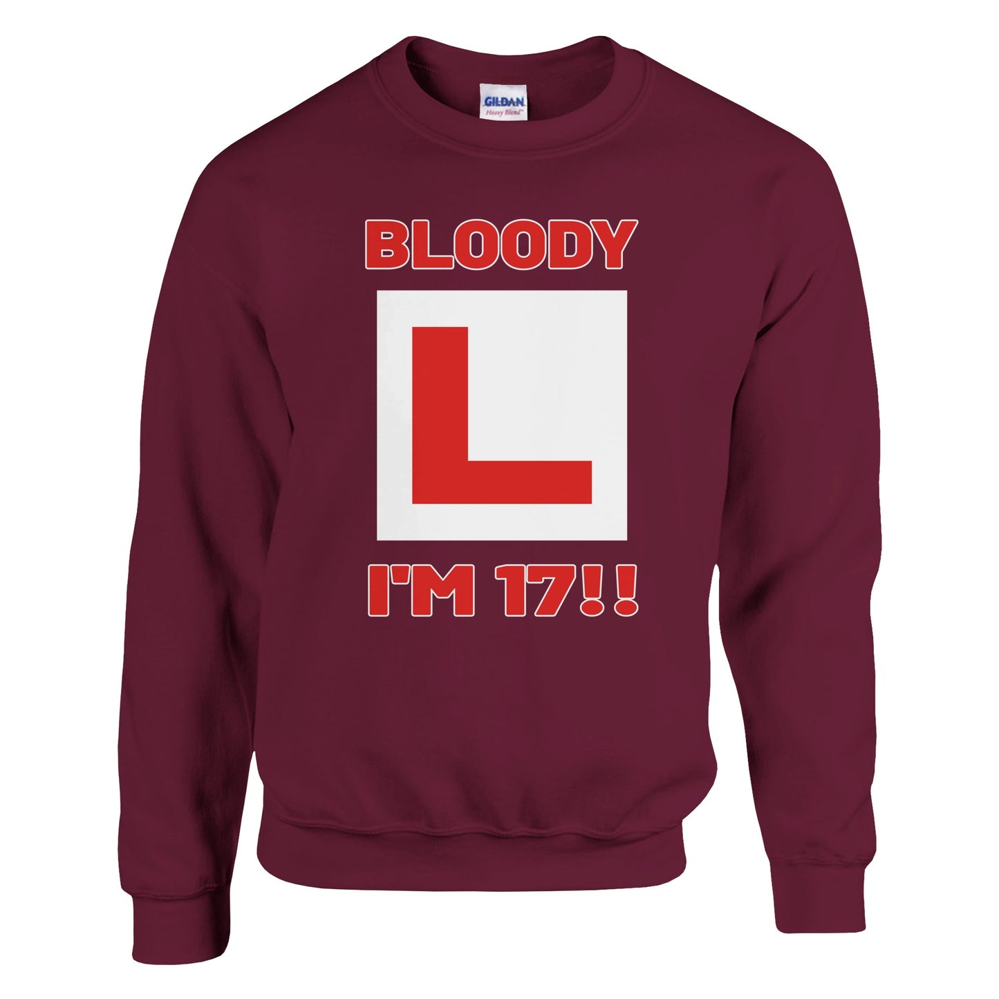 Funny 17th Birthday Sweatshirt - Bloody L I'm 17 Jumper - Rampage Design Studio