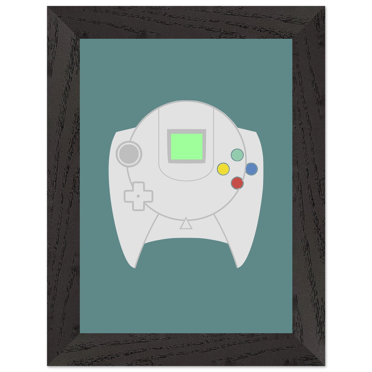 Sega Dreamcast Wall Art, Game Controller Framed Poster, Gift for Gamers, Boys Room Decor, Teen Room Decor, Video Game Art, Video Game Print - Rampage Design Studio