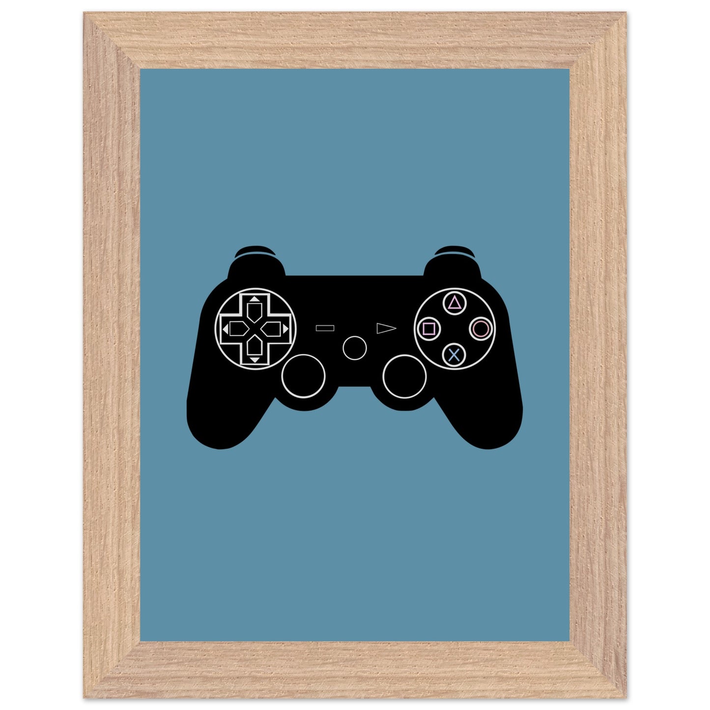 PS3 Wall Art, Game Controller Framed Poster, Gift for Gamers, Boys Room Decor, Teen Room Decor, Video Game Art, Video Game Print - Rampage Design Studio