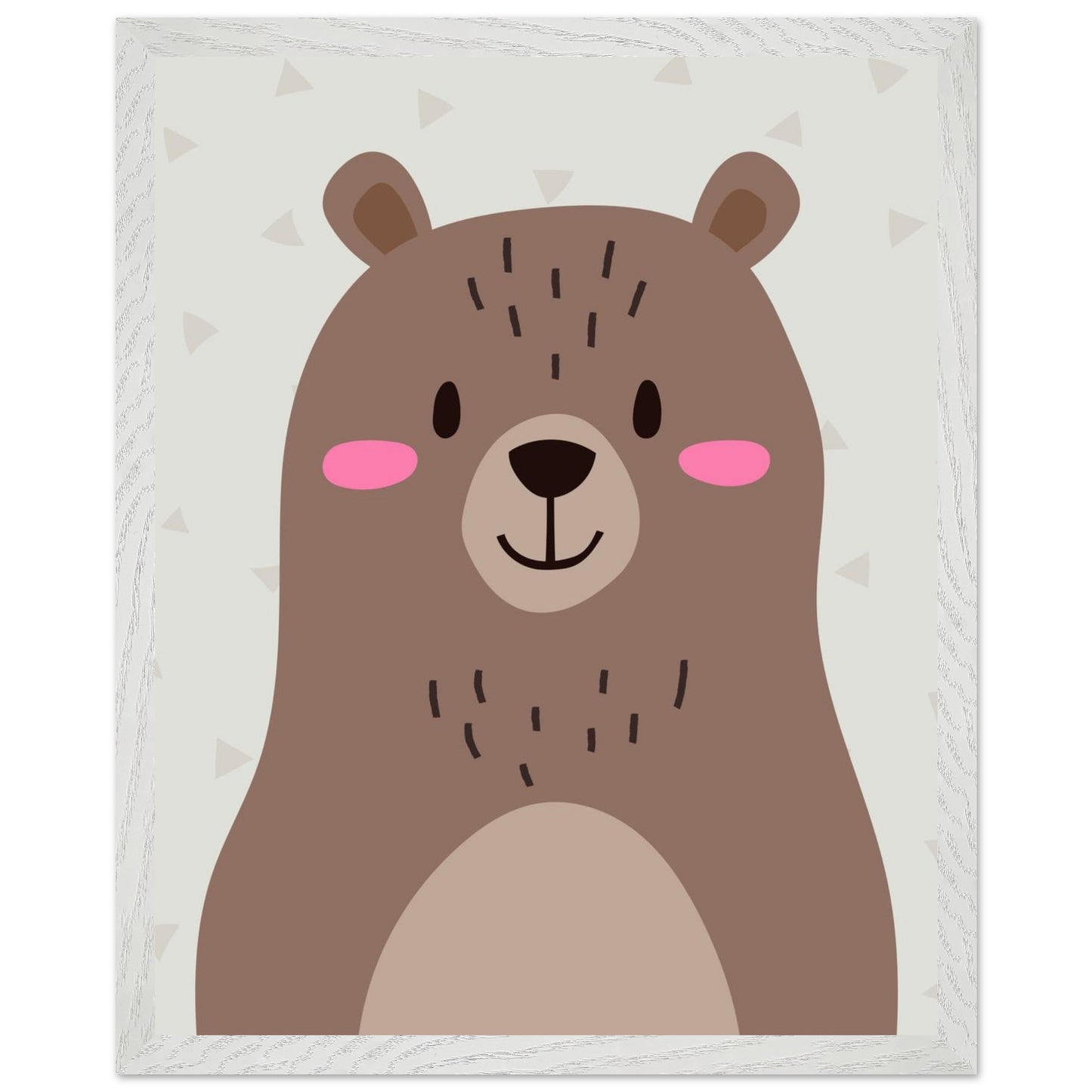 Personalized Kids Room Art Cute Bear Illustration Personalized Mounted-Framed Poster for Kids Room - Rampage Design Studio