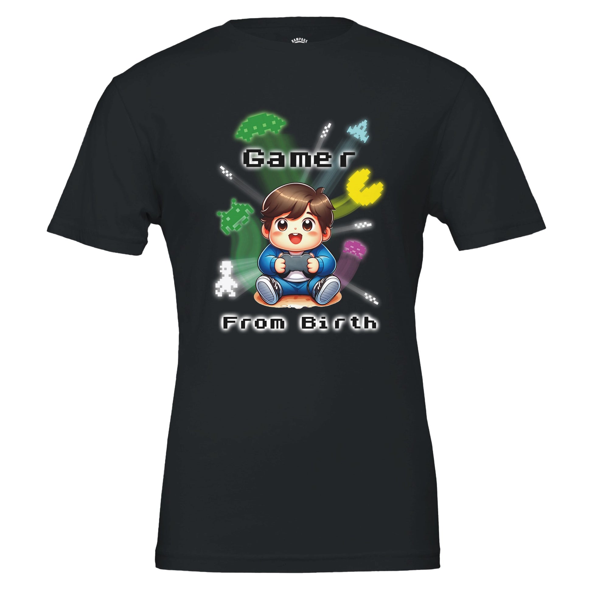 Gamer From Birth - Premium Unisex Crewneck T-shirt - Rampage Design Studio