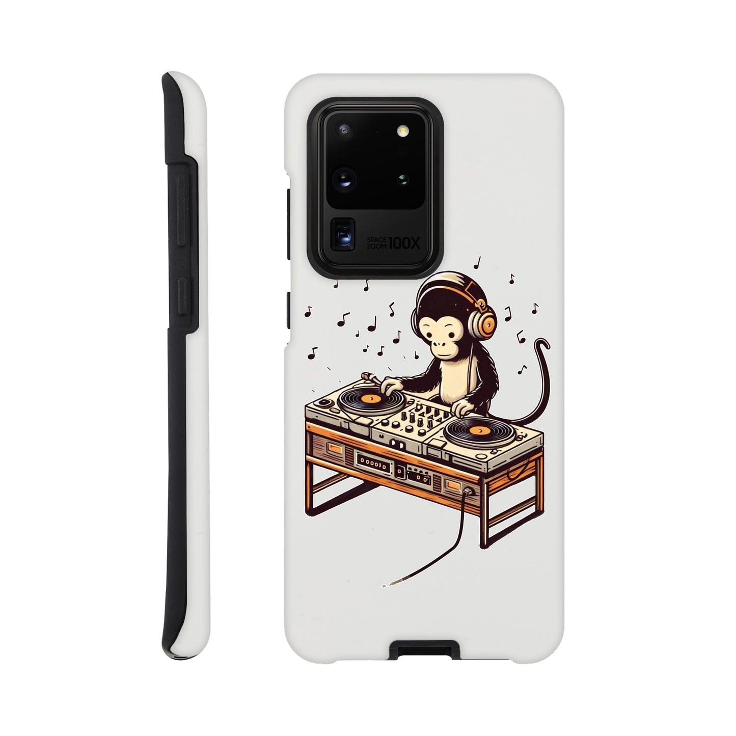 Monkey DJ Samsung Galaxy Case, Monkey phone case, Durable Dual-Layer, tough iphone case, Glossy Finish, - Rampage Design Studio