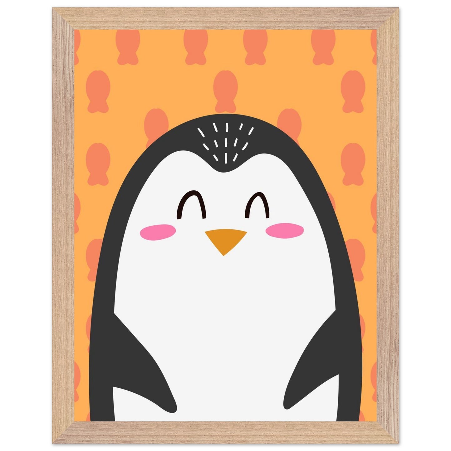 Personalized Kids Wall Decor Happy Penguin Wall Art - Rampage Design Studio