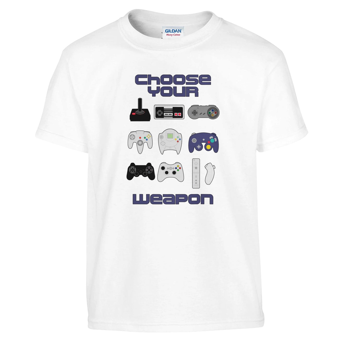 Kids Gaming Shirt Gamer Kids Clothes Video Game Shirt Choose Your Weapon Video Game Controller T-Shirt Retro Gaming Inspired - Rampage Design Studio