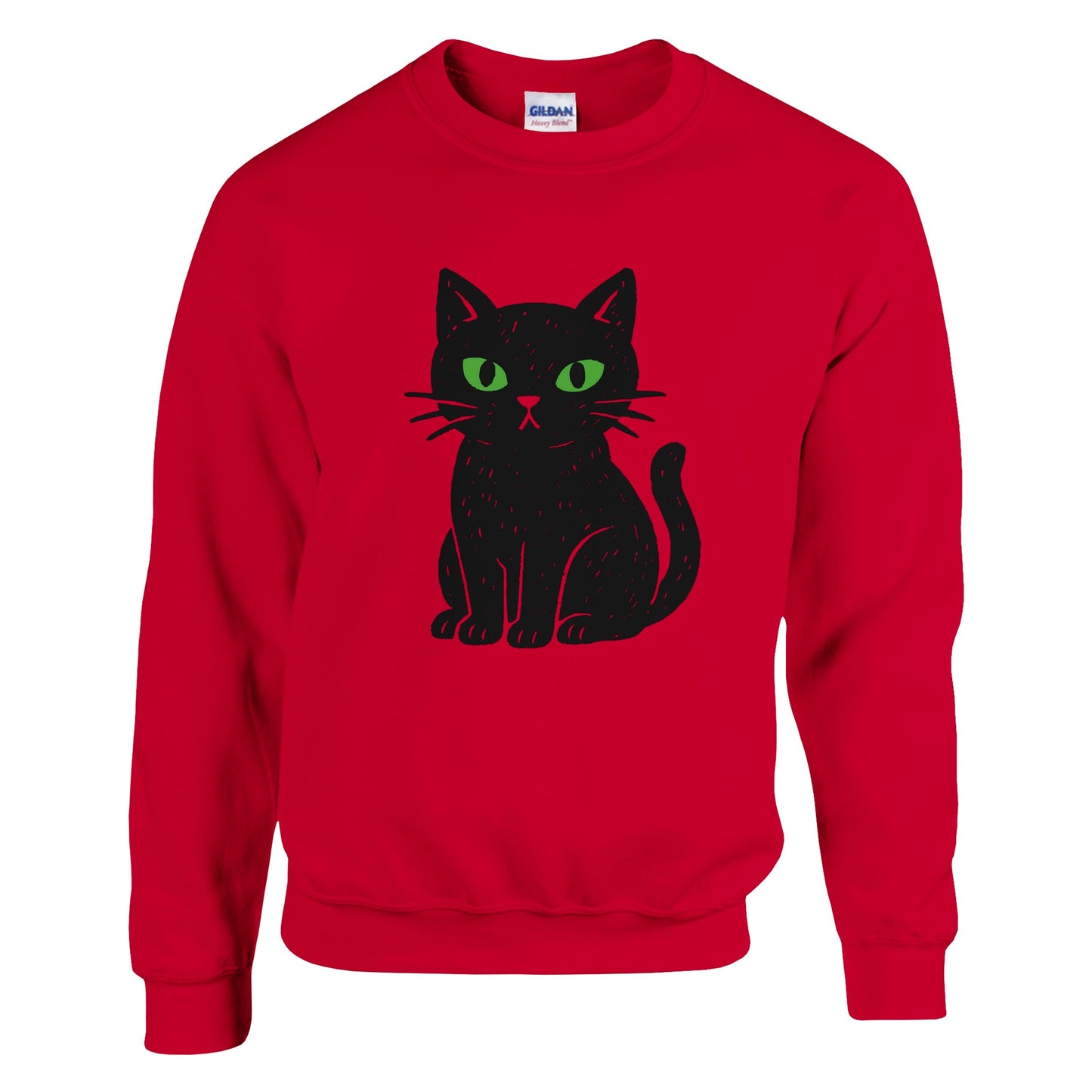 Black Cat Eyes Sweatshirt | Gothic Minimalist Cat Lover Shirt - Rampage Design Studio