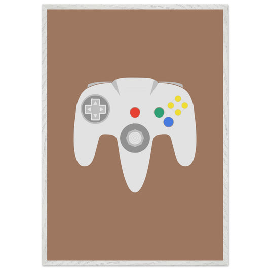 Nintendo N64 Wall Art, Game Controller Framed Poster, Gift for Gamers, Boys Room Decor, Teen Room Decor, Video Game Art, Video Game Print - Rampage Design Studio
