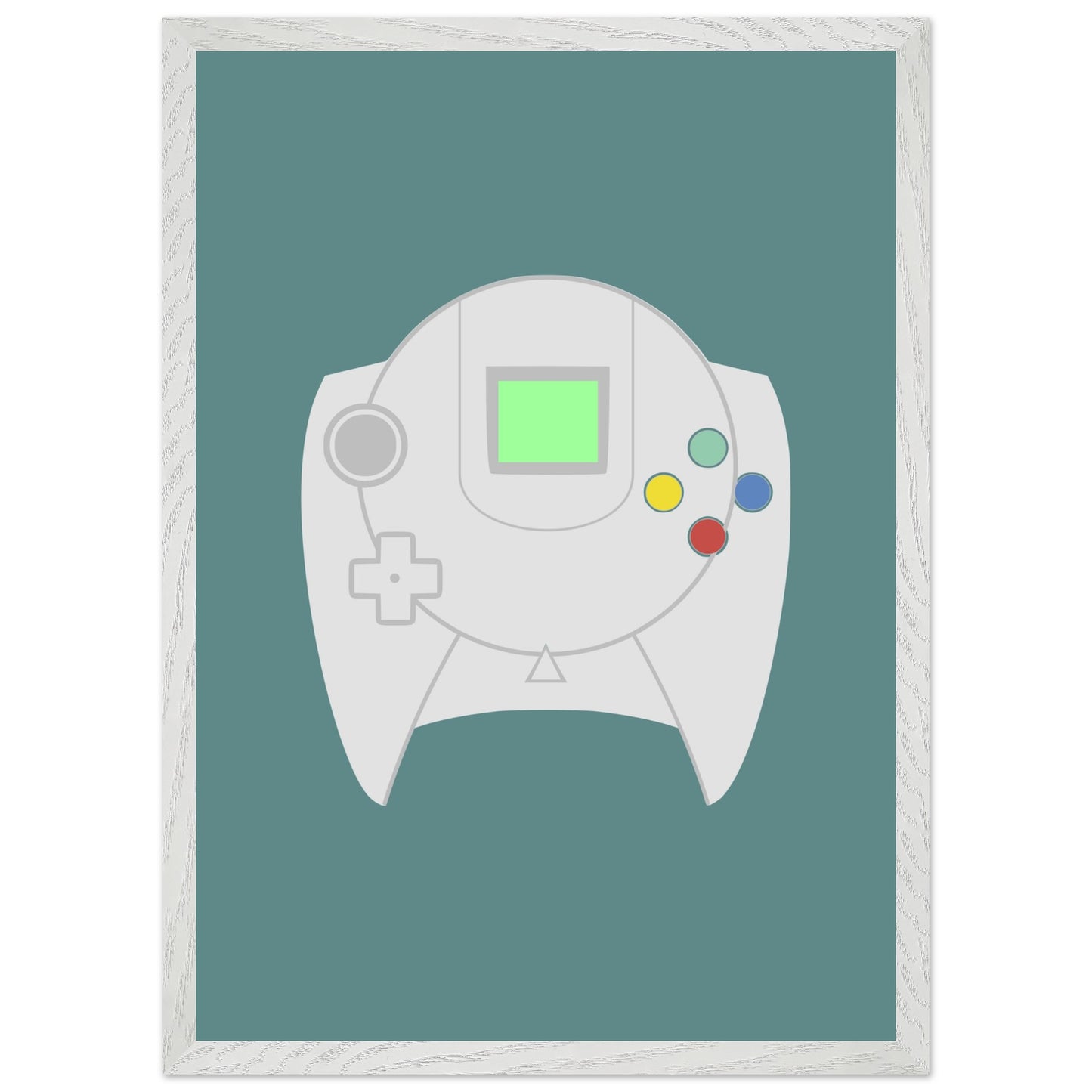 Sega Dreamcast Wall Art, Game Controller Framed Poster, Gift for Gamers, Boys Room Decor, Teen Room Decor, Video Game Art, Video Game Print - Rampage Design Studio