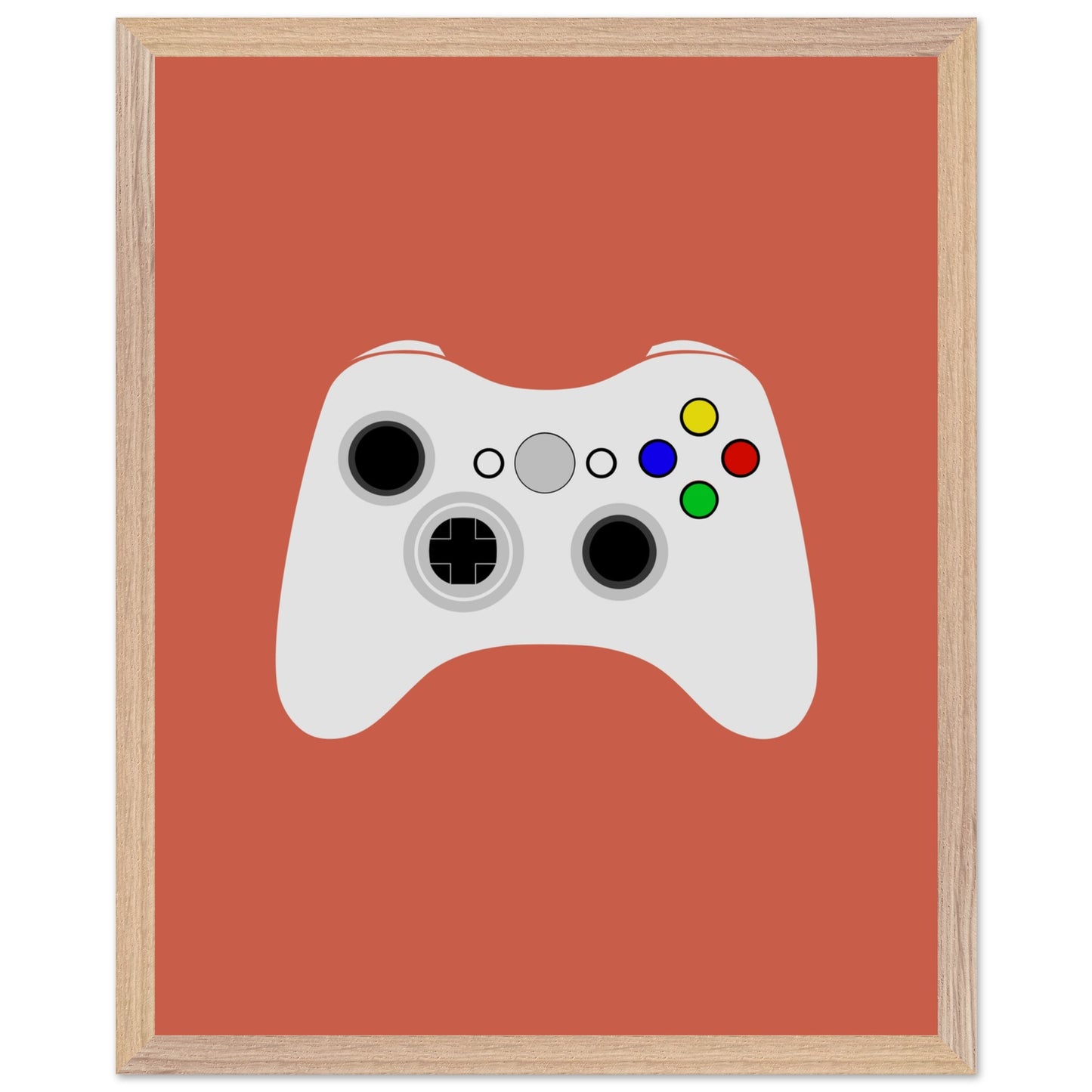 Gaming Controller Framed Poster, Gift for Gamers, Boys Room Decor, Teen Room Decor, XBOX 360 Wall Art, Video Game Art, Video Game Controllers Print - Rampage Design Studio