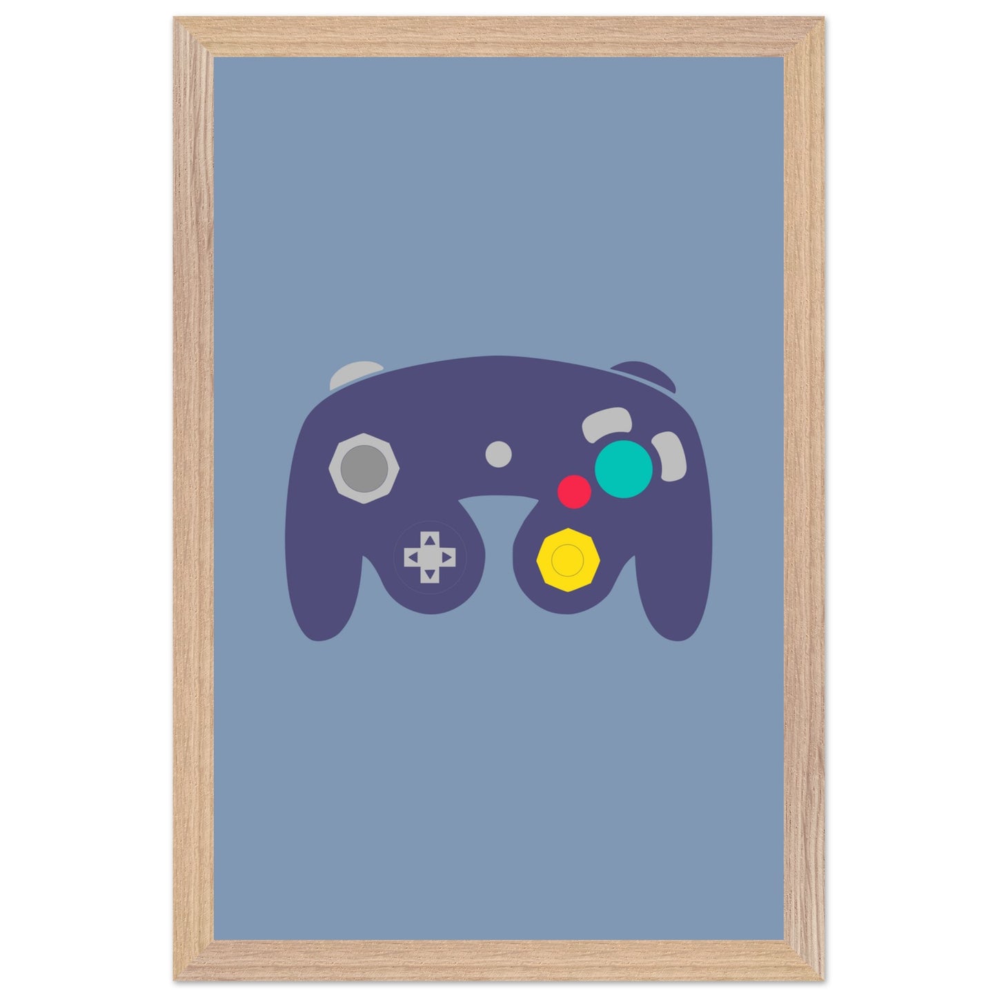 Nintendo Gamecube Wall Art, Game Controller Framed Poster, Gift for Gamers, Boys Room Decor, Teen Room Decor, Video Game Art, Video Game Print - Rampage Design Studio