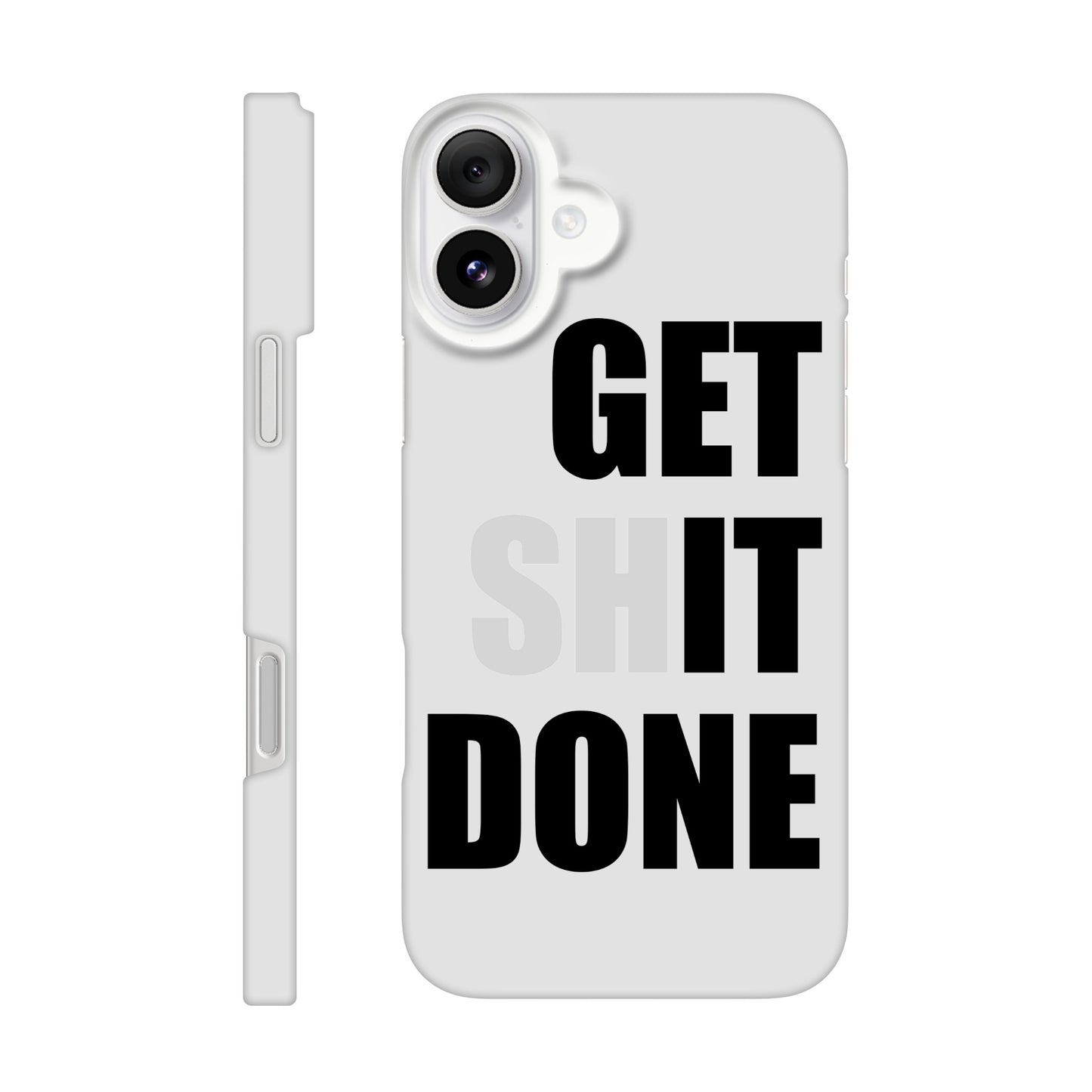 Get Shit Done Slim iPhone Case - Funny Motivational phone case - Productivity Gift for Work, Student, or Entrepreneur Hustler - Rampage Design Studio