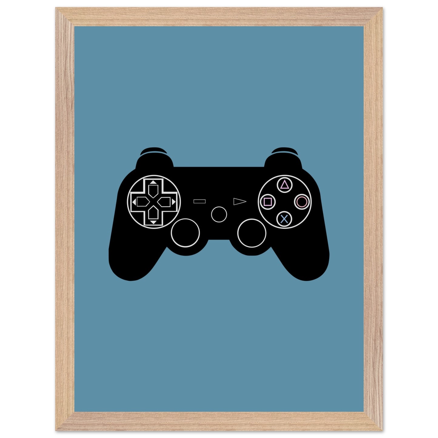 PS3 Wall Art, Game Controller Framed Poster, Gift for Gamers, Boys Room Decor, Teen Room Decor, Video Game Art, Video Game Print - Rampage Design Studio