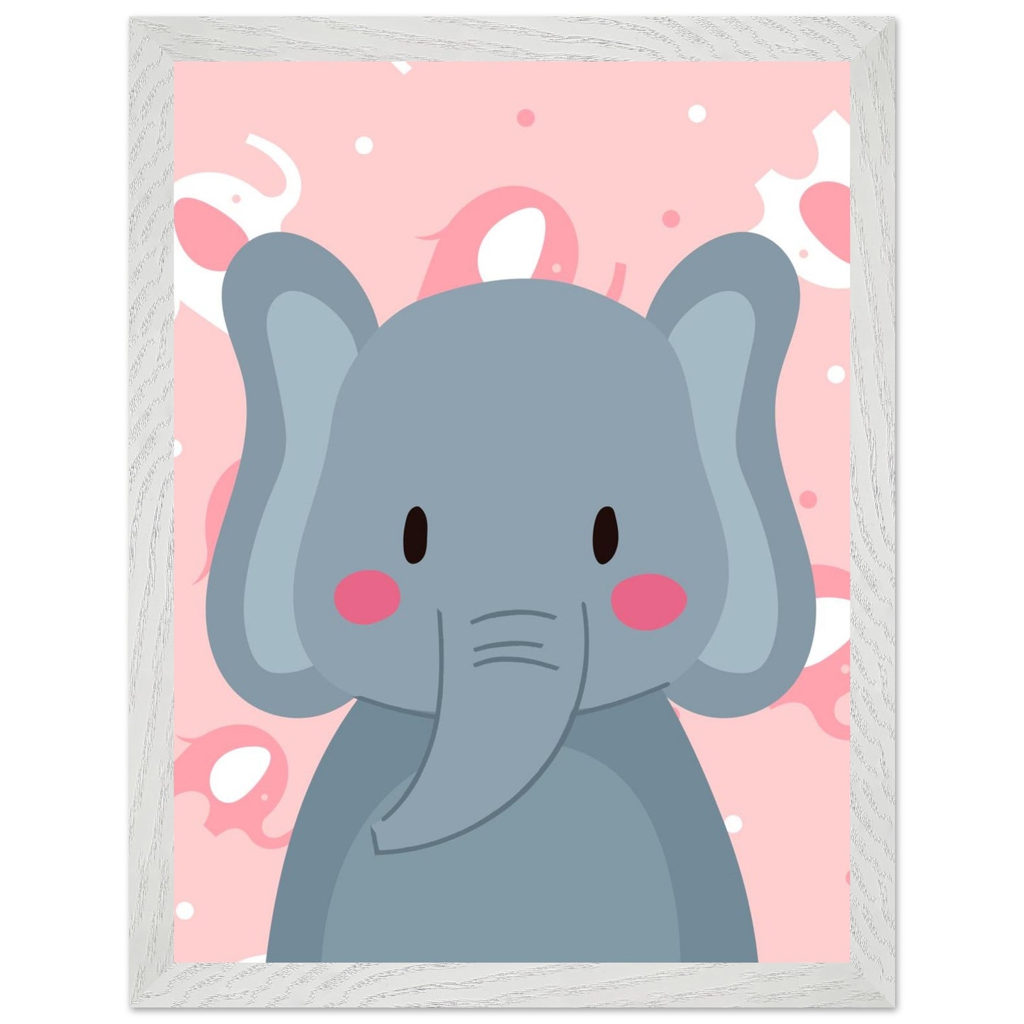 Personalized Elephant Wall Art Safari Nursery Print Cute Baby Room Decor - Rampage Design Studio
