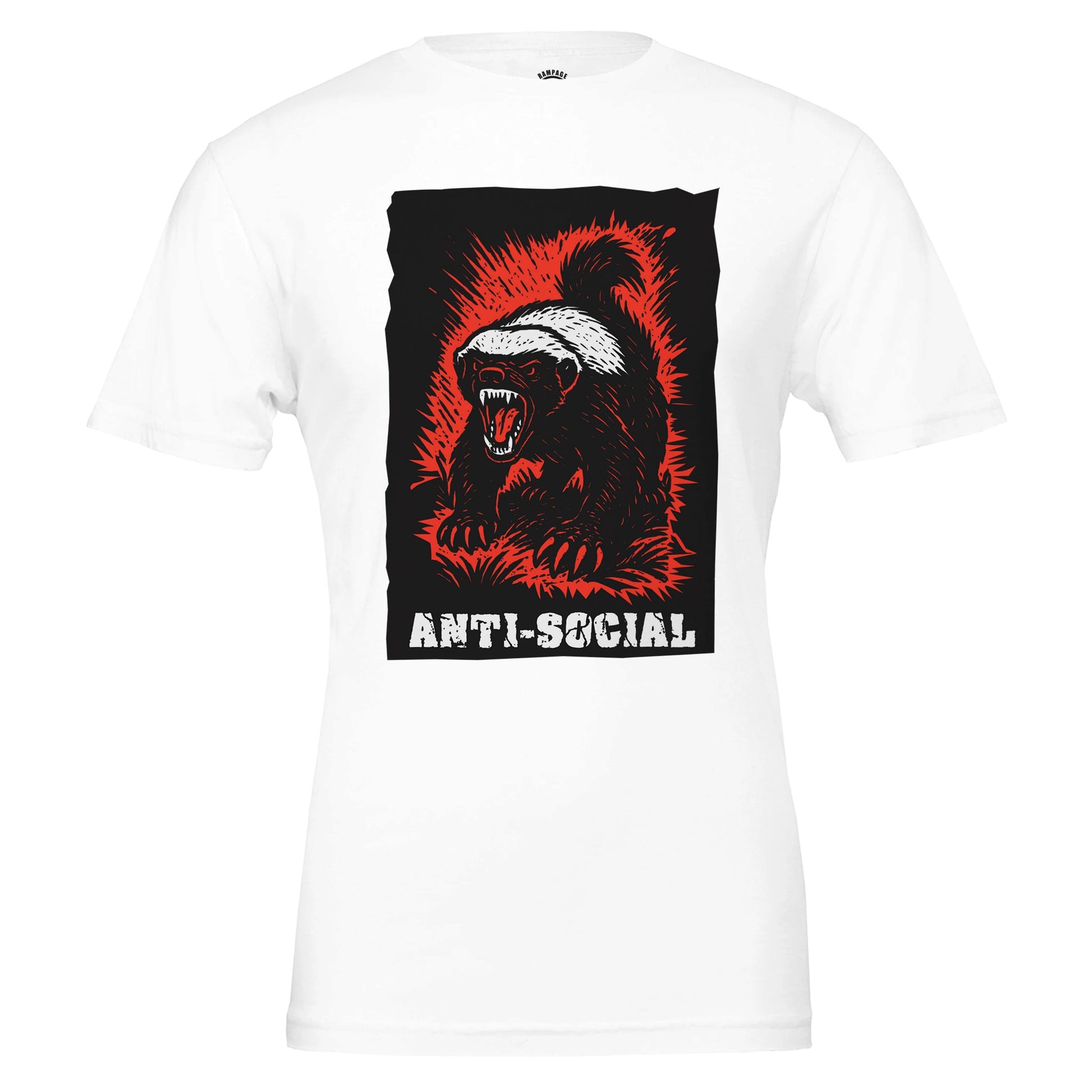 Anti-Social Honey Badger T-Shirt - Rampage Design Studio