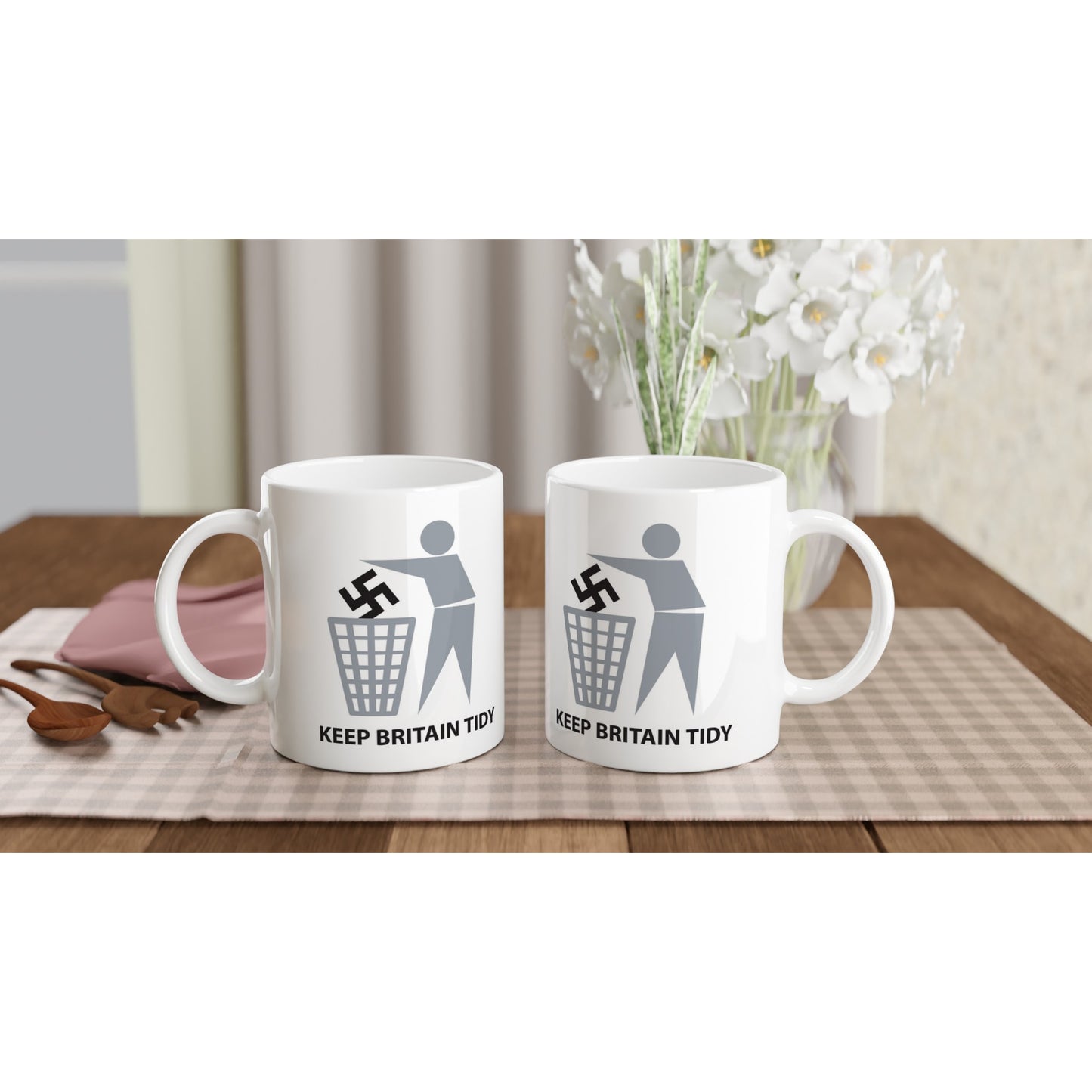 Anti Racism Mug - Political Message White 11oz Ceramic Mug - Rampage Design Studio