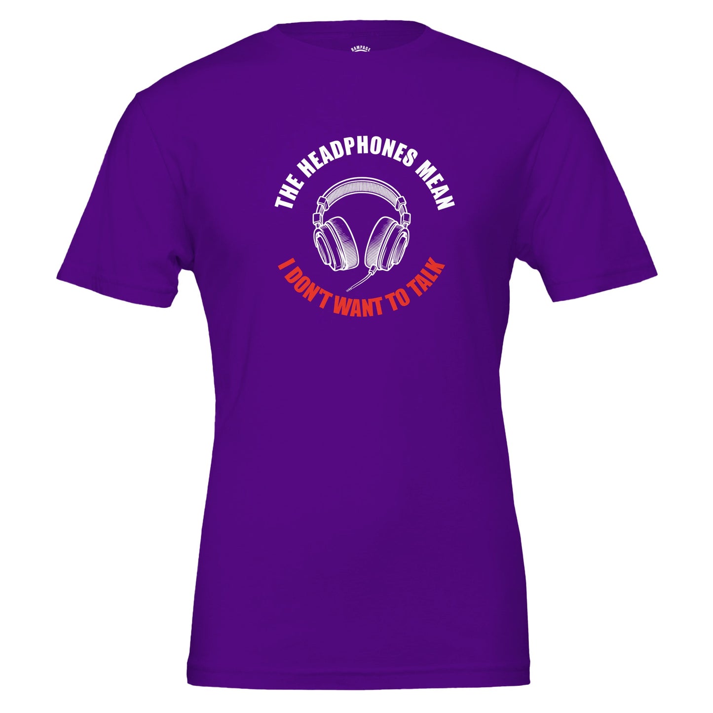 Funny Headphones T-Shirt – 100% Cotton, Unisex fit - Rampage Design Studio
