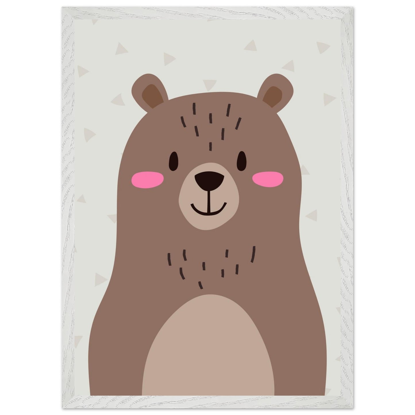 Personalized Kids Room Art Cute Bear Illustration Personalized Mounted-Framed Poster for Kids Room - Rampage Design Studio