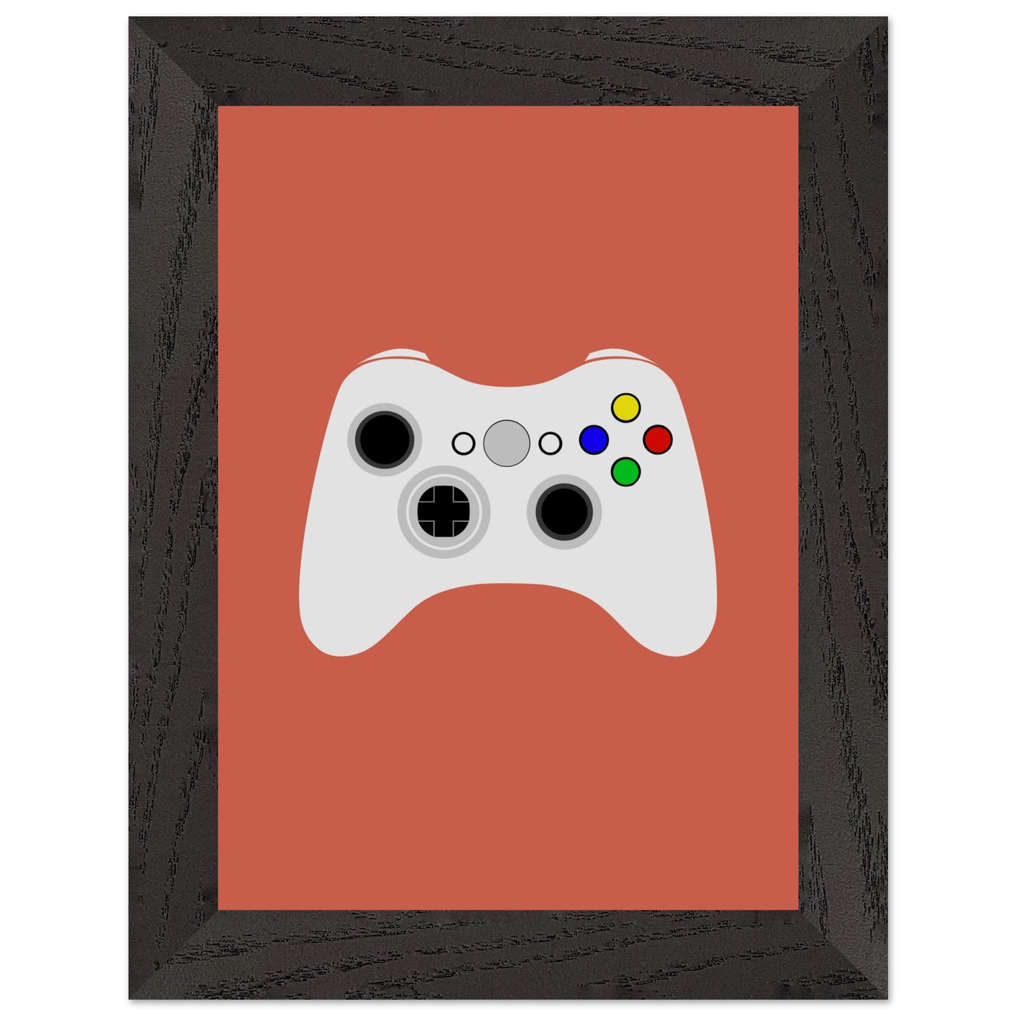 Gaming Controller Framed Poster, Gift for Gamers, Boys Room Decor, Teen Room Decor, XBOX 360 Wall Art, Video Game Art, Video Game Controllers Print - Rampage Design Studio