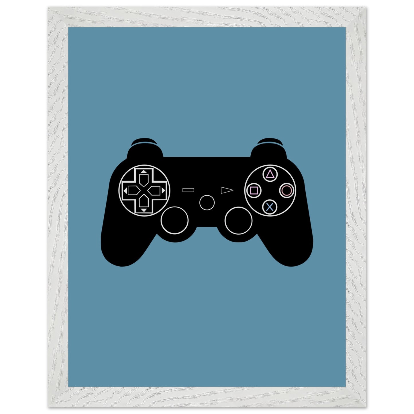PS3 Wall Art, Game Controller Framed Poster, Gift for Gamers, Boys Room Decor, Teen Room Decor, Video Game Art, Video Game Print - Rampage Design Studio