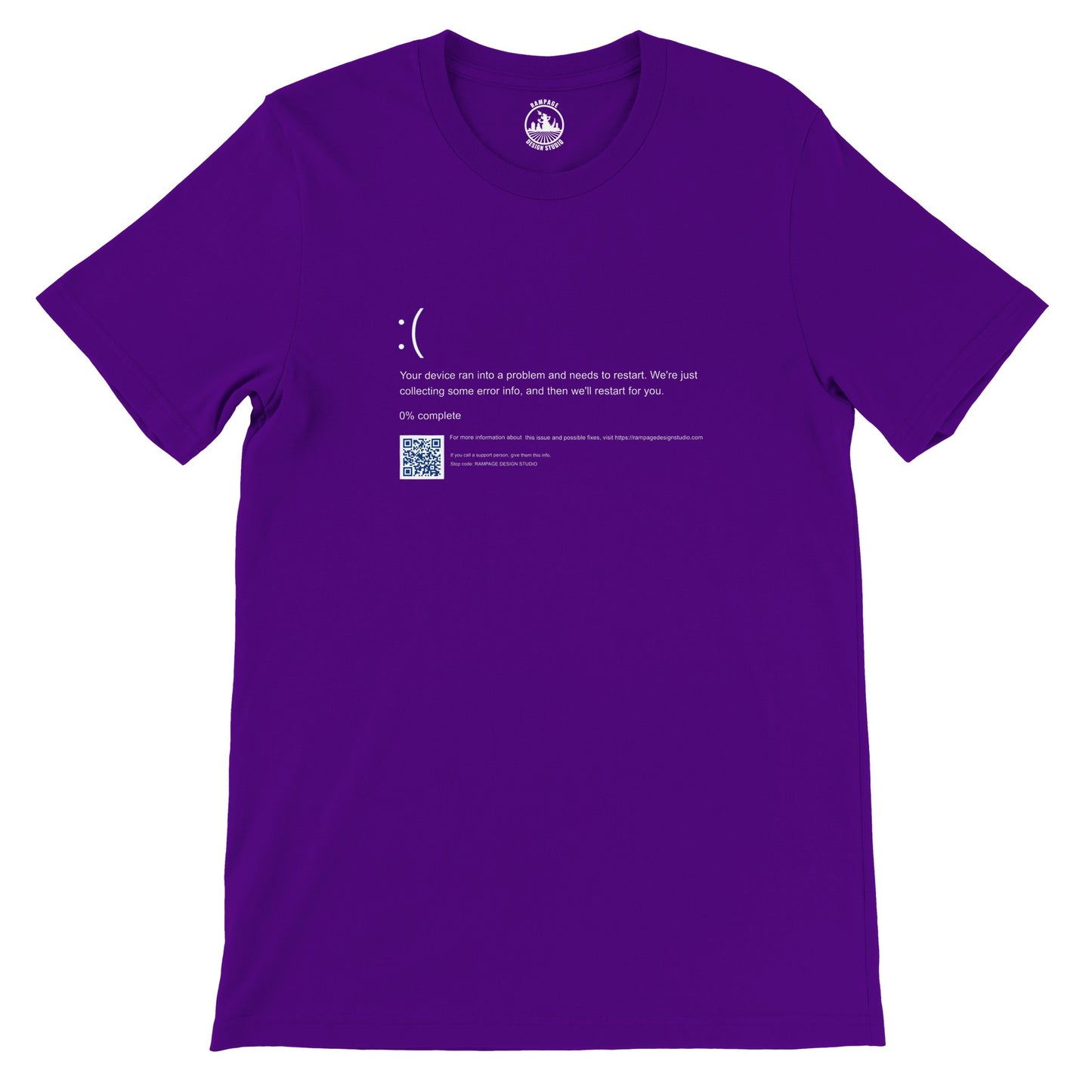 BSOD Blue Screen of Death T-shirt - Rampage Design Studio
