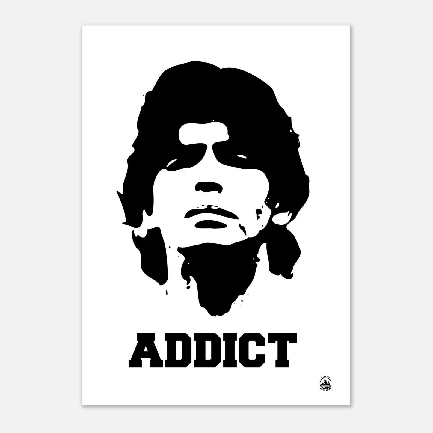 ADDICT - Diego Maradona Premium Matte Paper Poster - Rampage Design Studio