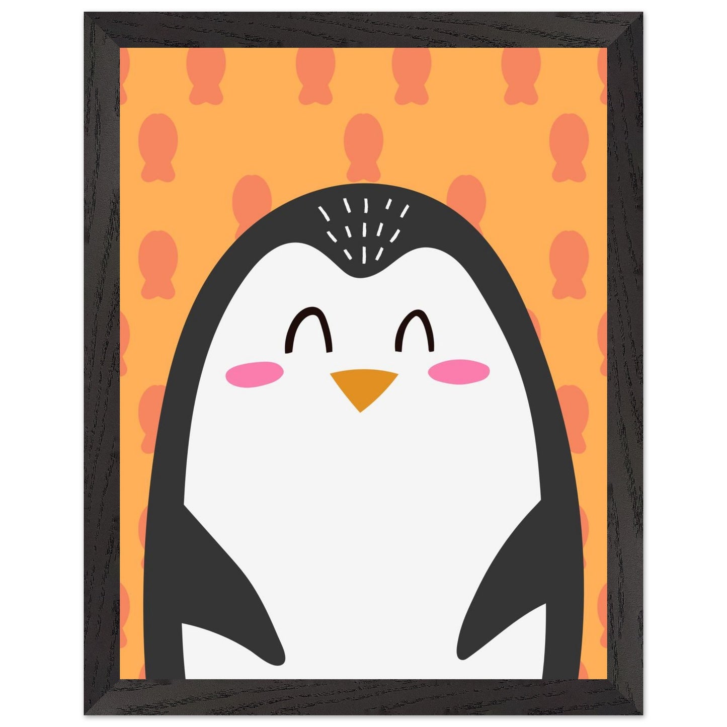 Personalized Kids Wall Decor Happy Penguin Wall Art - Rampage Design Studio