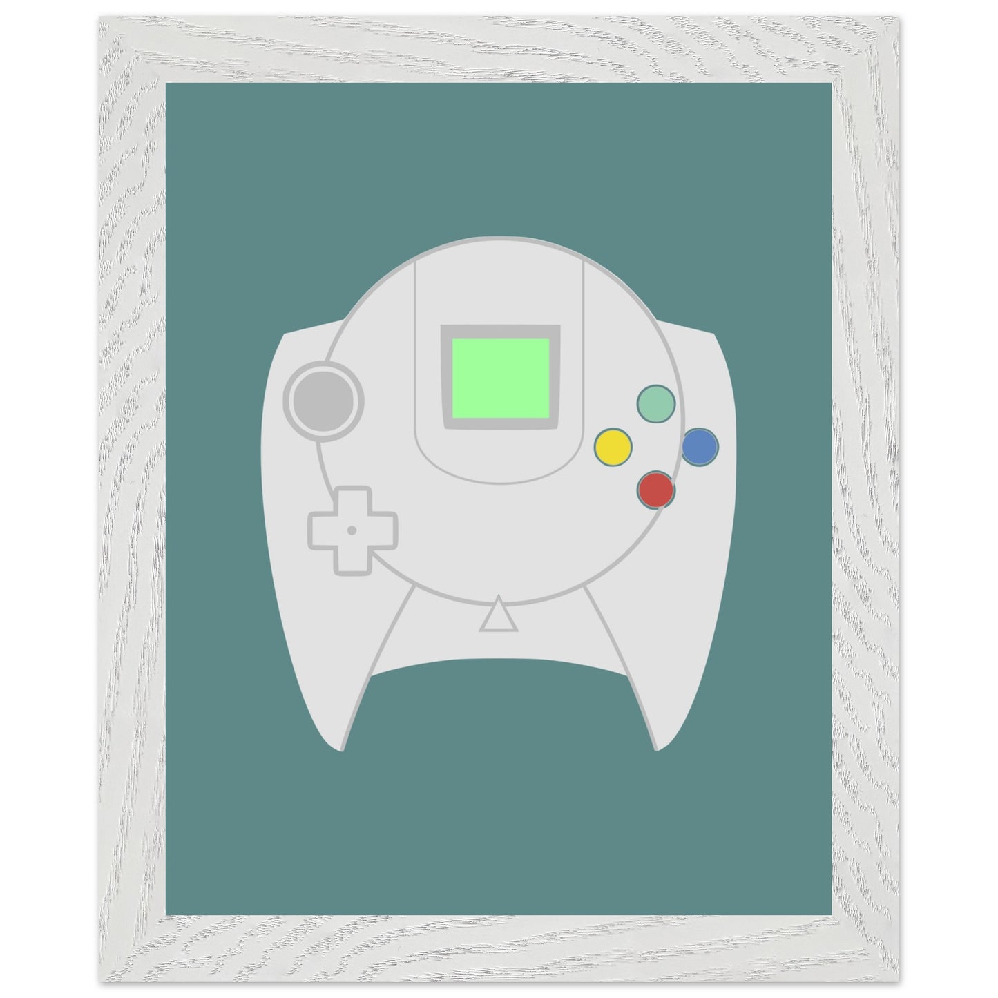 Sega Dreamcast Wall Art, Game Controller Framed Poster, Gift for Gamers, Boys Room Decor, Teen Room Decor, Video Game Art, Video Game Print - Rampage Design Studio