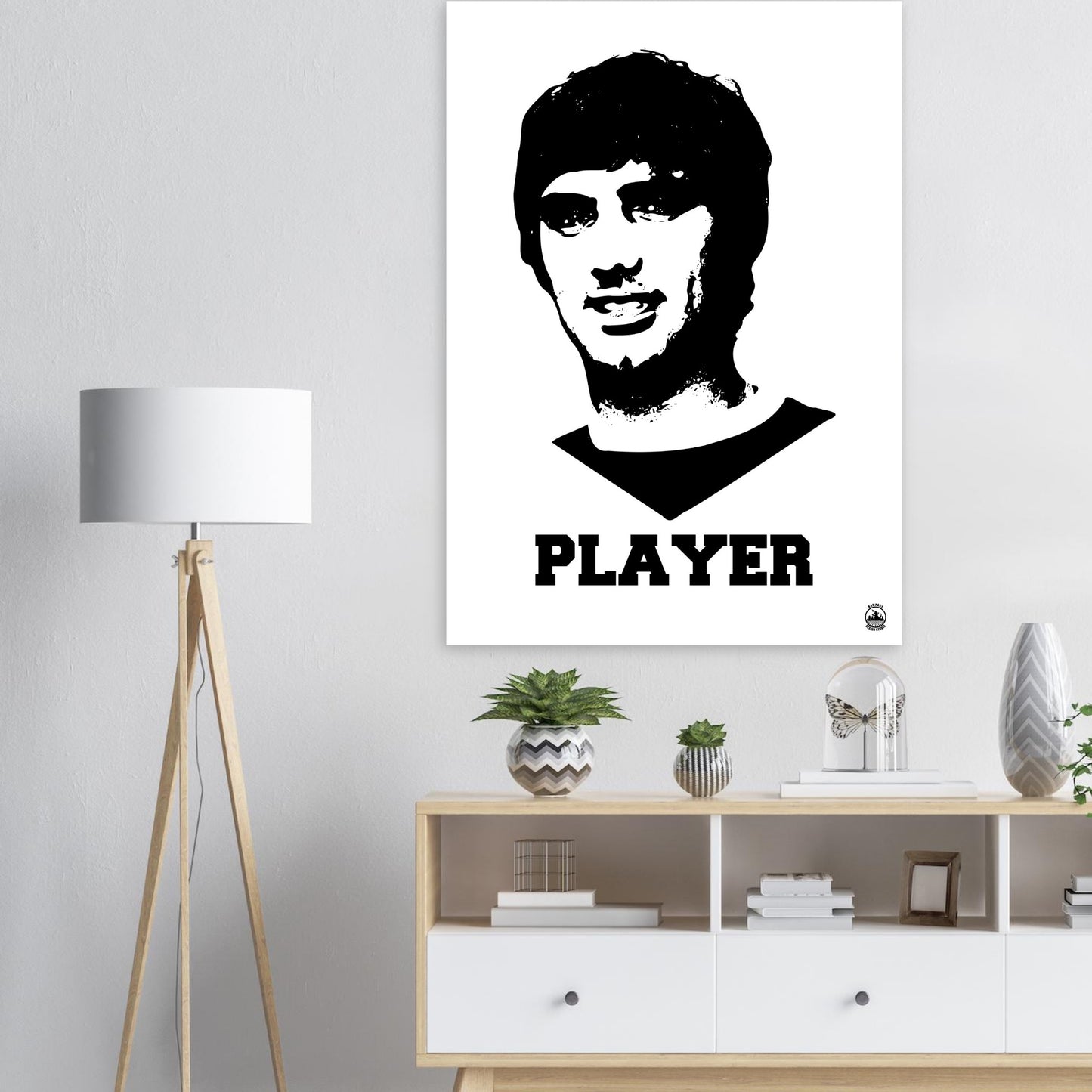 Player - George Best Premium Matte Paper Poster - Rampage Design Studio