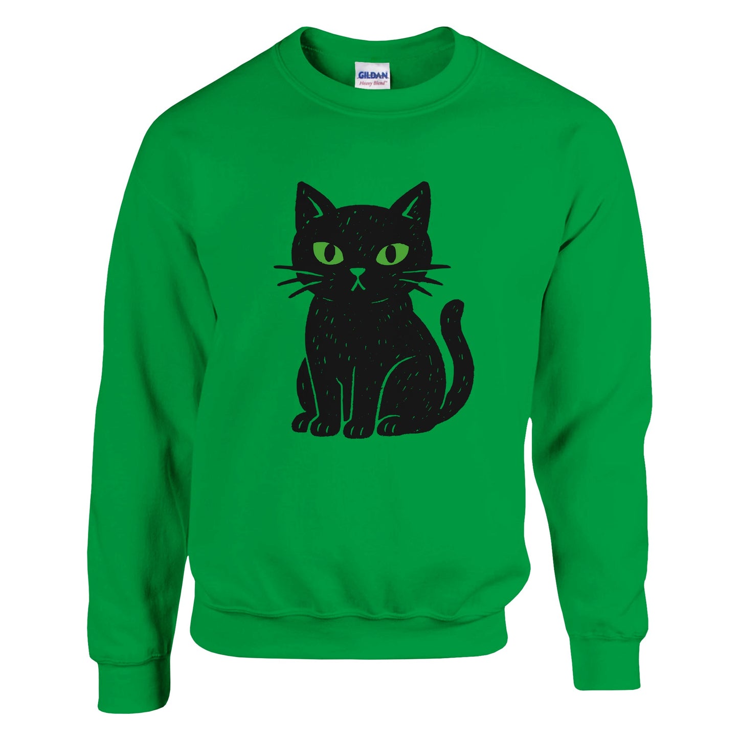 Black Cat Eyes Sweatshirt | Gothic Minimalist Cat Lover Shirt - Rampage Design Studio