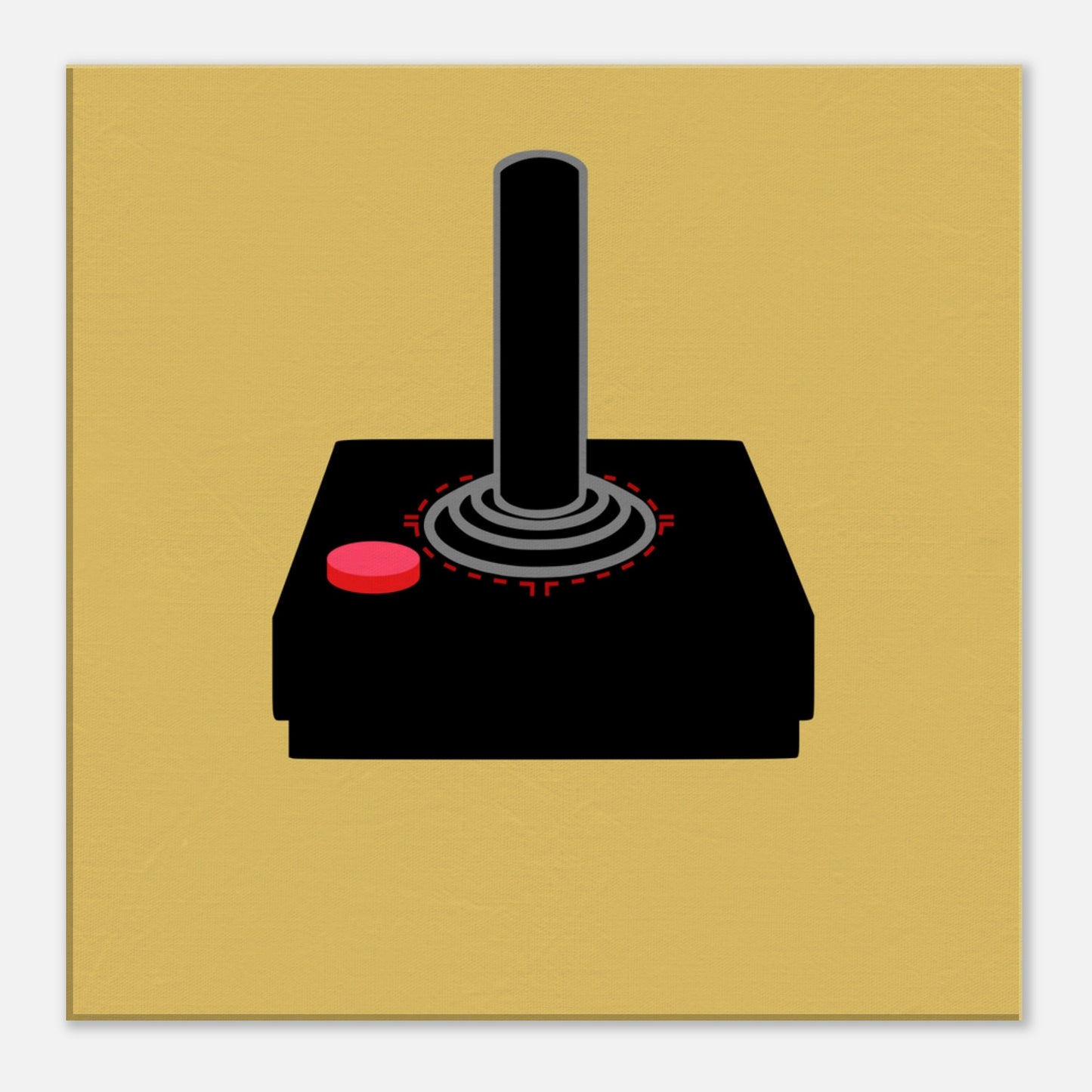 Retro Joystick Canvas Print, Minimalist Gamer Art, Classic Gaming Decor, Atari Joystick Print, Retro Gaming Art - Rampage Design Studio