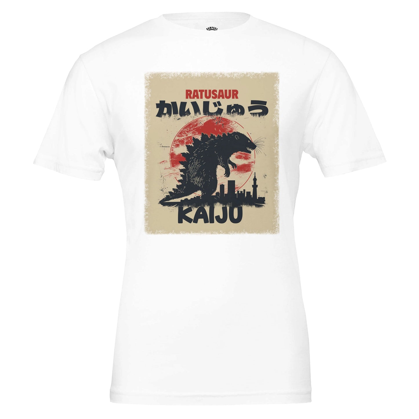 RATUSAUR Kaiju T-Shirt – Giant Rat Monster Design, Soft Cotton, Unisex Fit - Rampage Design Studio
