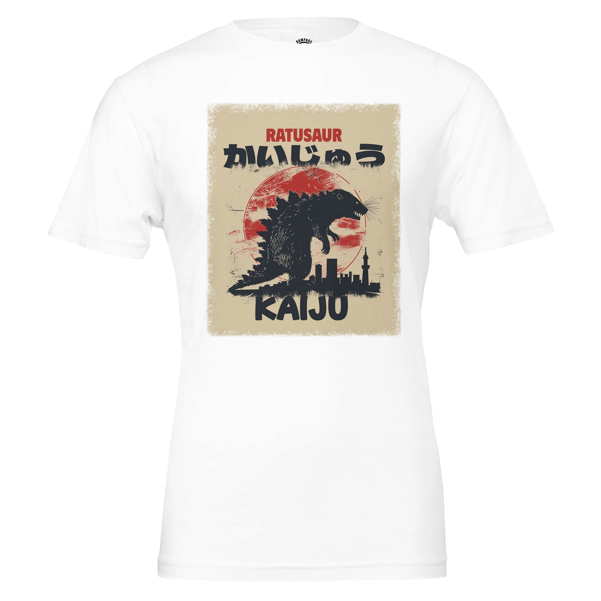 RATUSAUR Kaiju T-Shirt – Giant Rat Monster Design, Soft Cotton, Unisex Fit - Rampage Design Studio