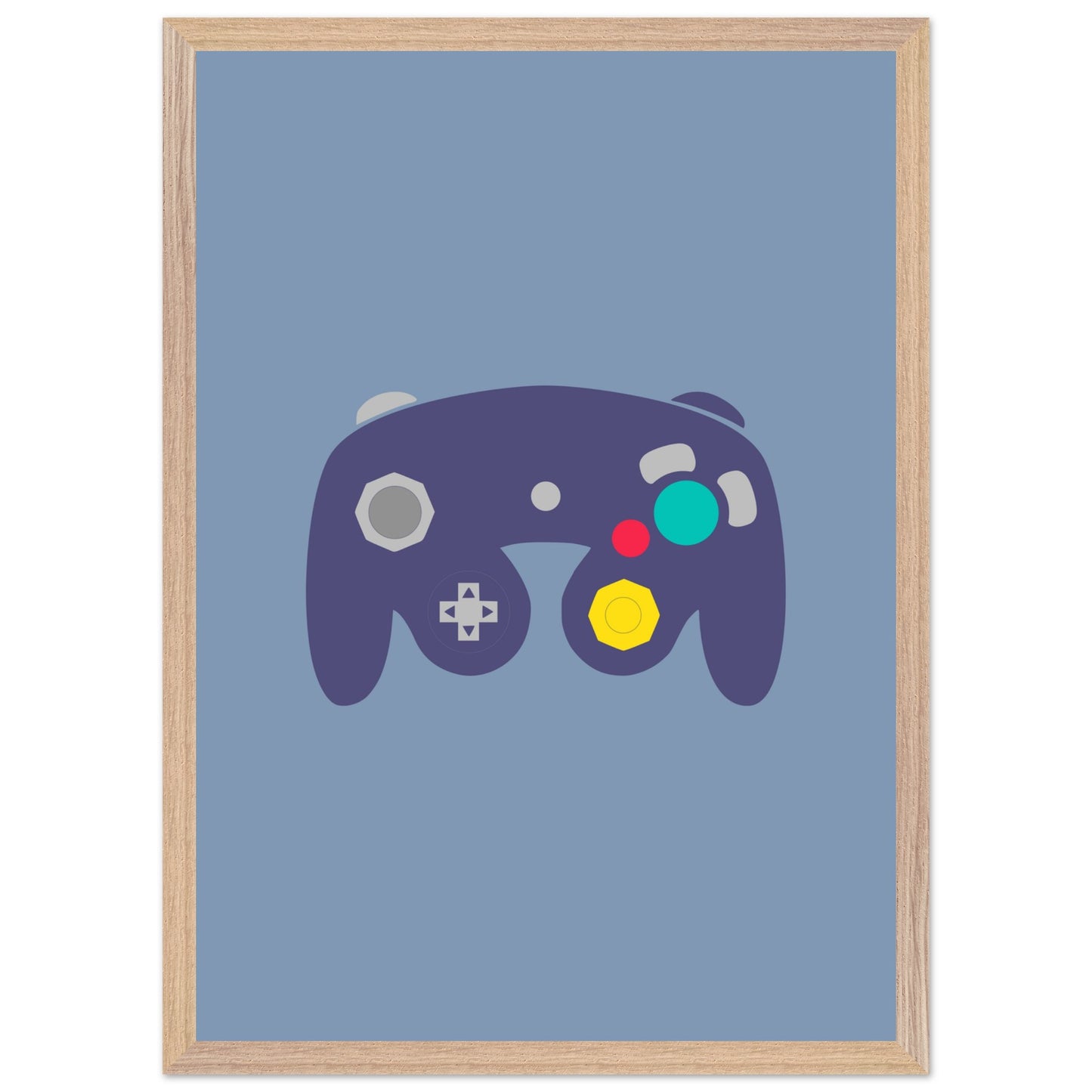 Nintendo Gamecube Wall Art, Game Controller Framed Poster, Gift for Gamers, Boys Room Decor, Teen Room Decor, Video Game Art, Video Game Print - Rampage Design Studio
