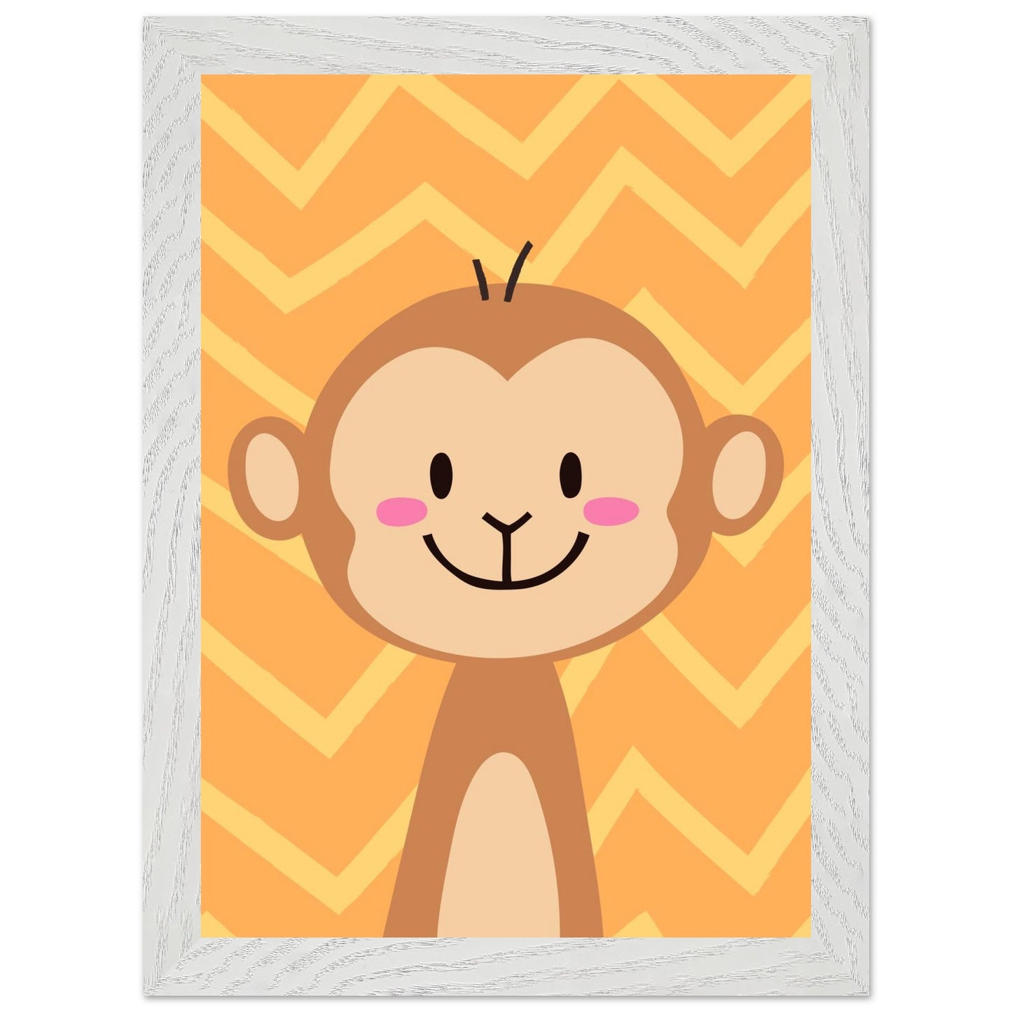 Personalized Kids Room Art Playful Nursery Decor Cute Monkey Print - Rampage Design Studio