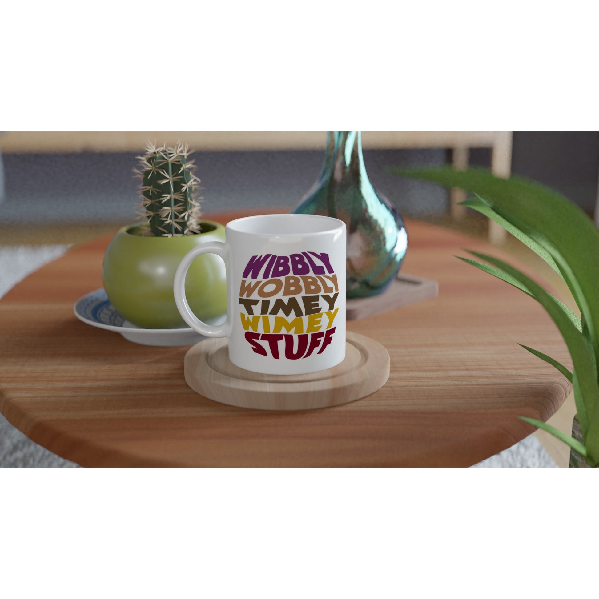 Doctor Who Inspired Mug – Wibbly Wobbly Timey Wimey Stuff - Rampage Design Studio