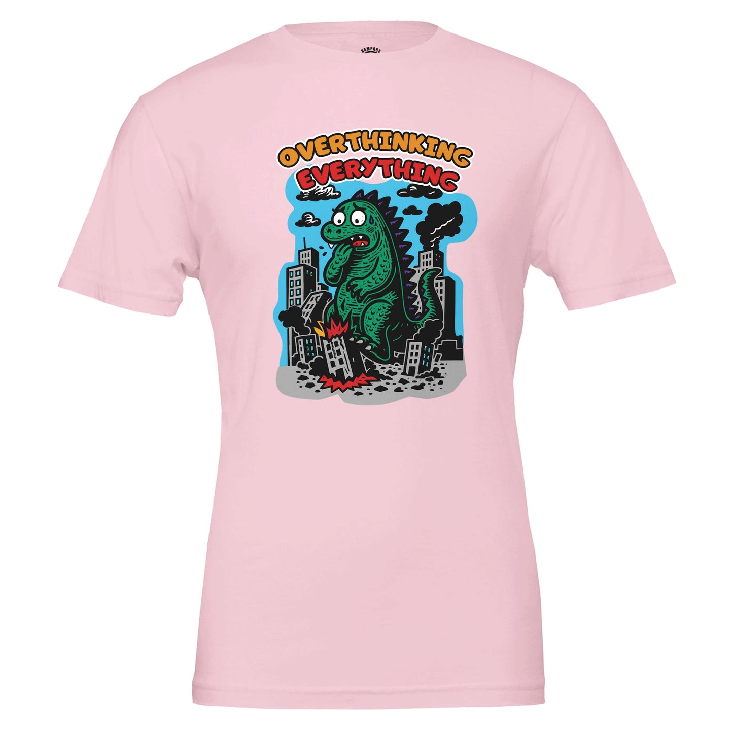 Overthinking Everything Funny Monster T-Shirt - Rampage Design Studio