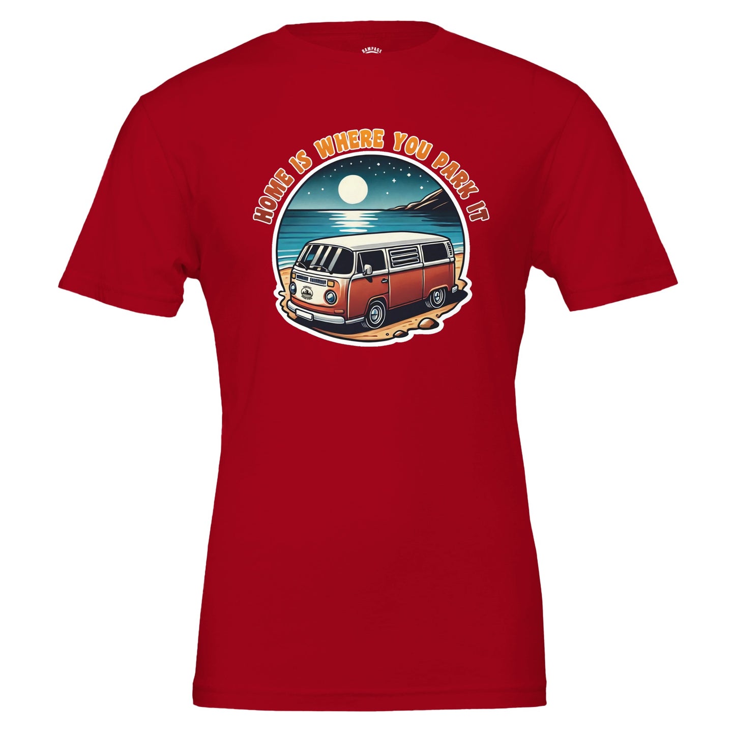 Moonlit Camper-Van T-Shirt – Soft, Eco-Friendly Cotton, Inspirational Design - Rampage Design Studio