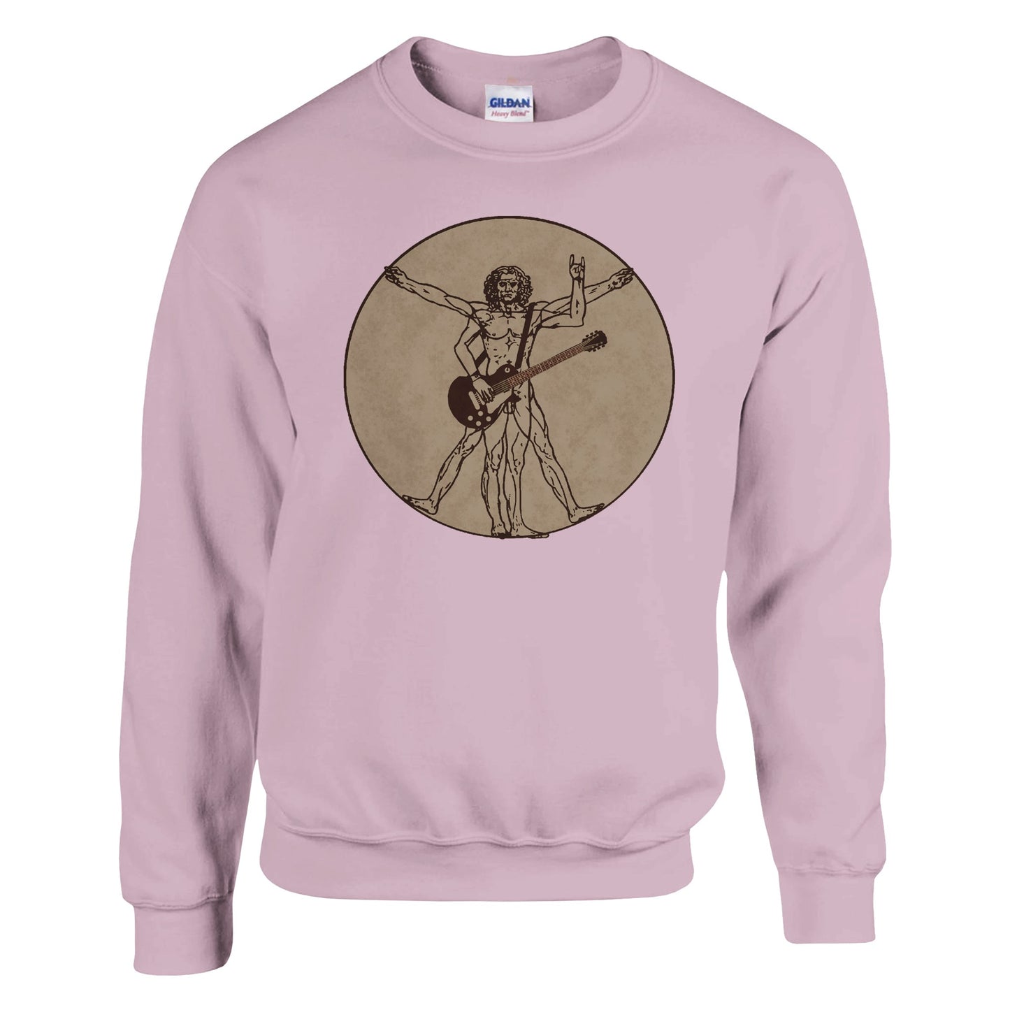Rock Guitar Vitruvian Man Sweatshirt - Rampage Design Studio