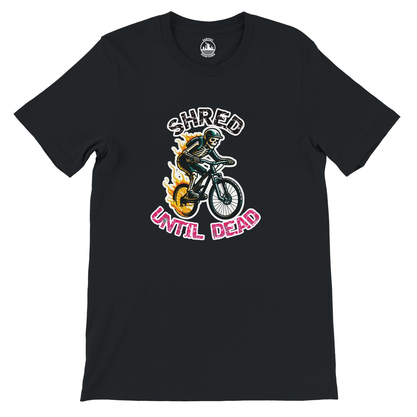 Shred Until Dead - Premium Unisex Crewneck T-shirt - Rampage Design Studio