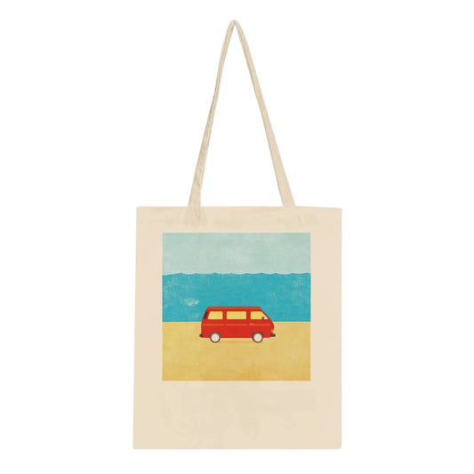Beach Escape Tote Bag – Vintage VW Camper Design, Eco-Friendly Cotton,  Gift for Campervan lovers and Beach Goers - Rampage Design Studio