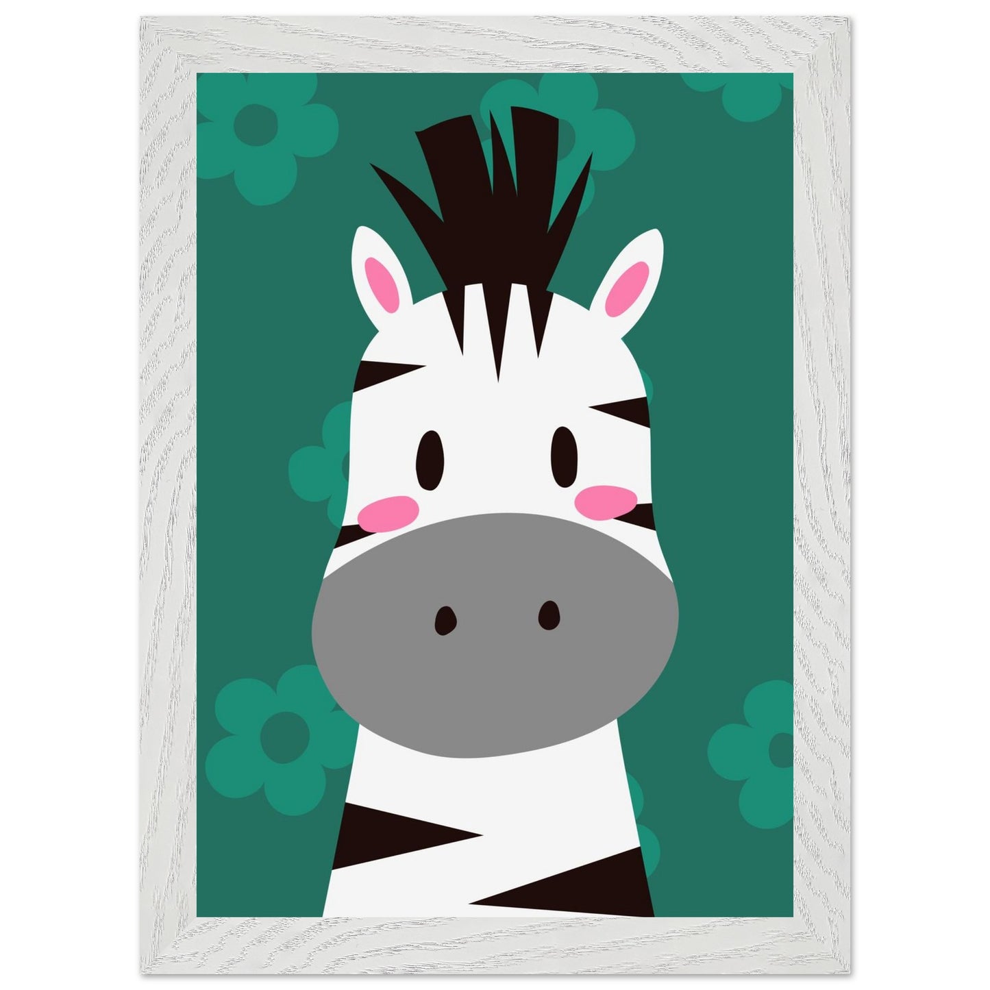 Personalized Zebra Wall Art Jungle Nursery Print - Rampage Design Studio