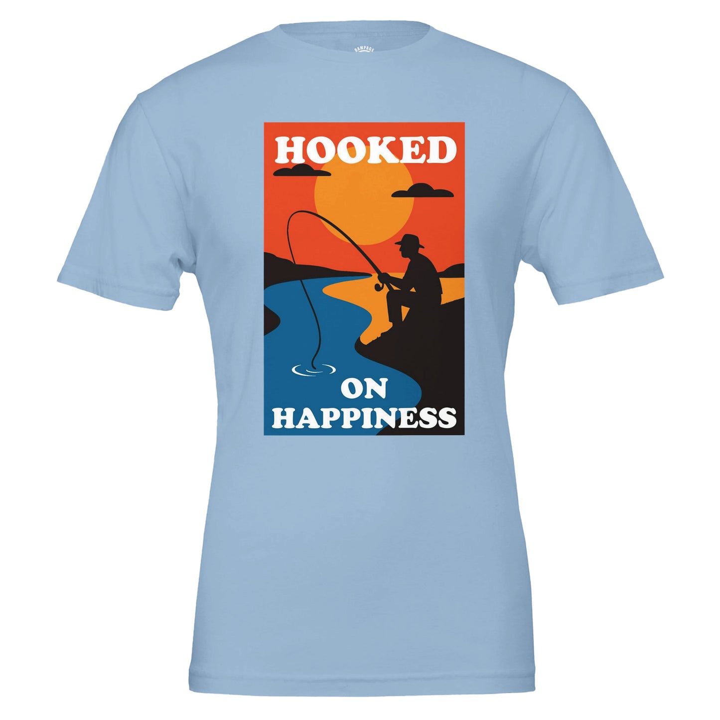 Hooked On Happiness Fishing T-Shirt - Rampage Design Studio