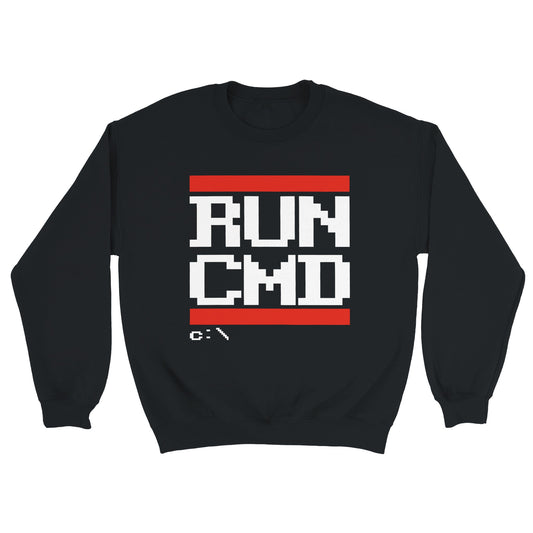 RUN CMD Sweatshirt - Programmer Crewneck - Funny Coding Sweater - Geek Pullover - IT Tech Sweatshirt - Gamer Gift - Software Engineer - Rampage Design Studio