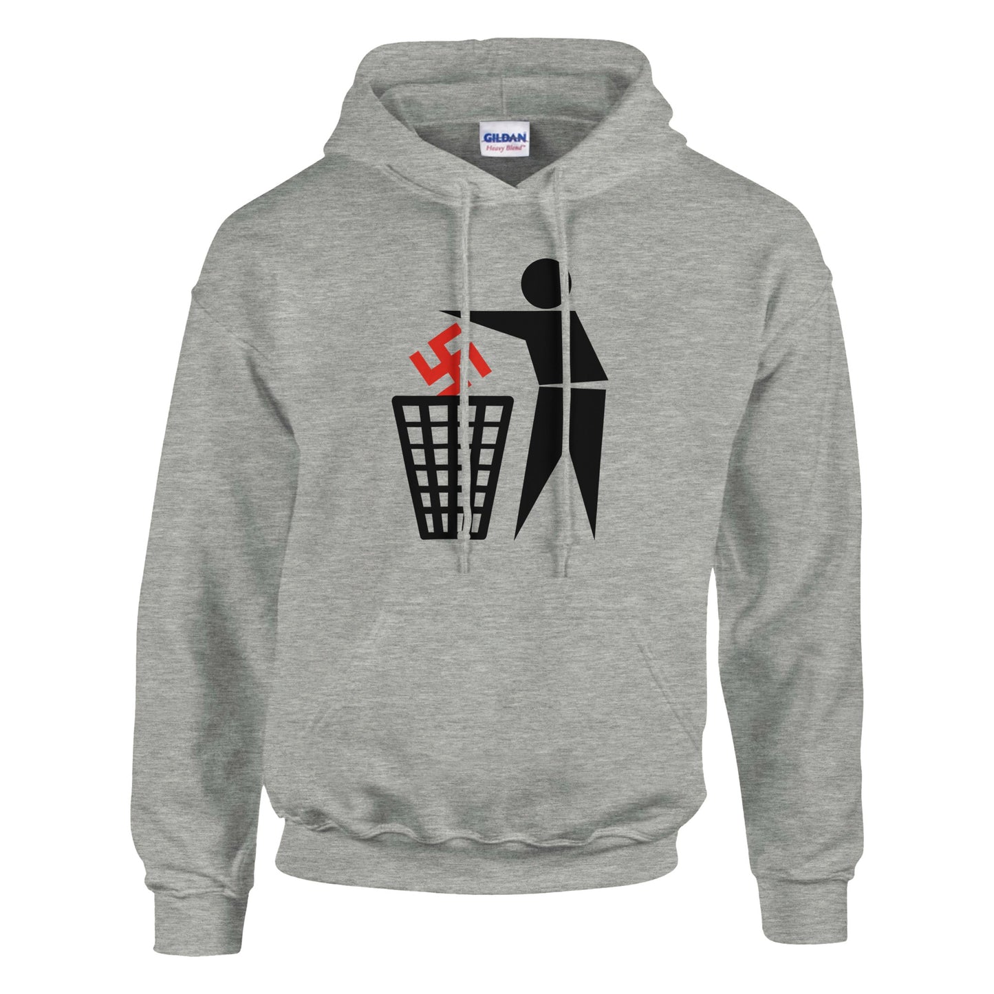 Anti Hate Hoodie – Unique Swastika Design, Comfortable Heavy Blend - Rampage Design Studio